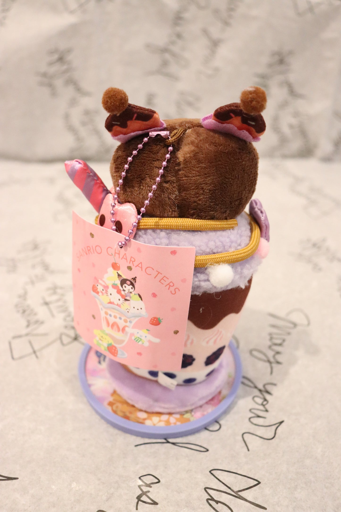 Sanrio keychain features KUROMI-kawaii-sweet-bubble tea