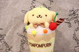 Sanrio keychain features Pompompurin-kawaii-sweet-bubble tea