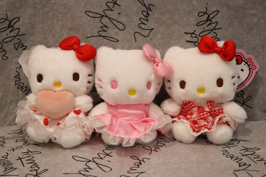 Sanrio mini plush-keychain-HELLO KITTY with lolita dress