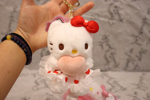 Sanrio mini plush-keychain-HELLO KITTY with lolita dress