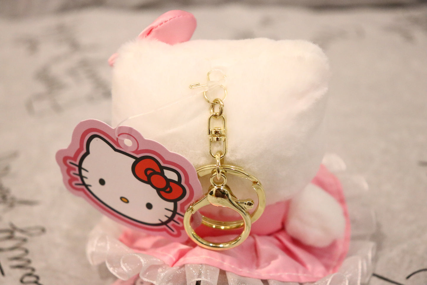 Sanrio mini plush-keychain-HELLO KITTY with lolita dress