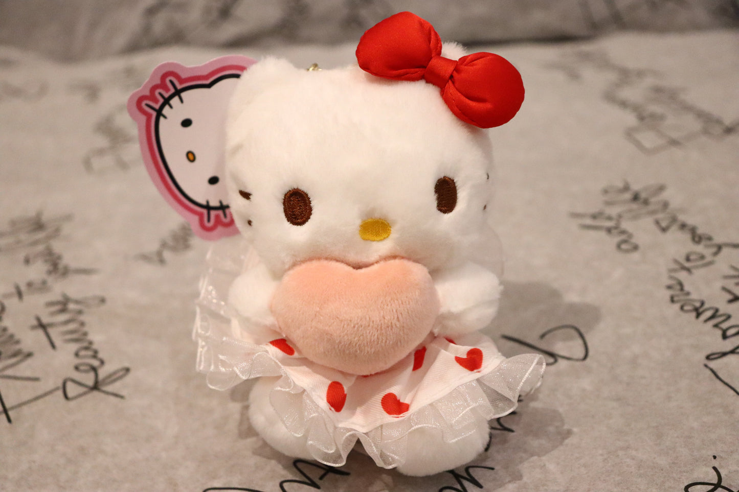 Sanrio mini plush-keychain-HELLO KITTY with lolita dress