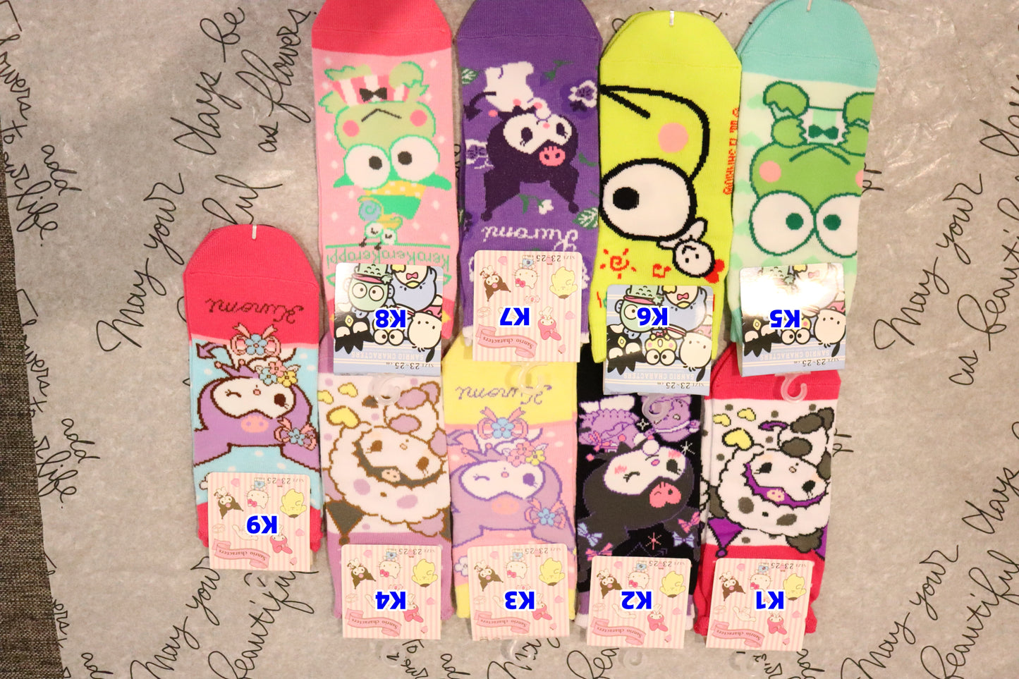 Sanrio Socks-Cinnamoroll-Pompompurin-kuromi socks-One size