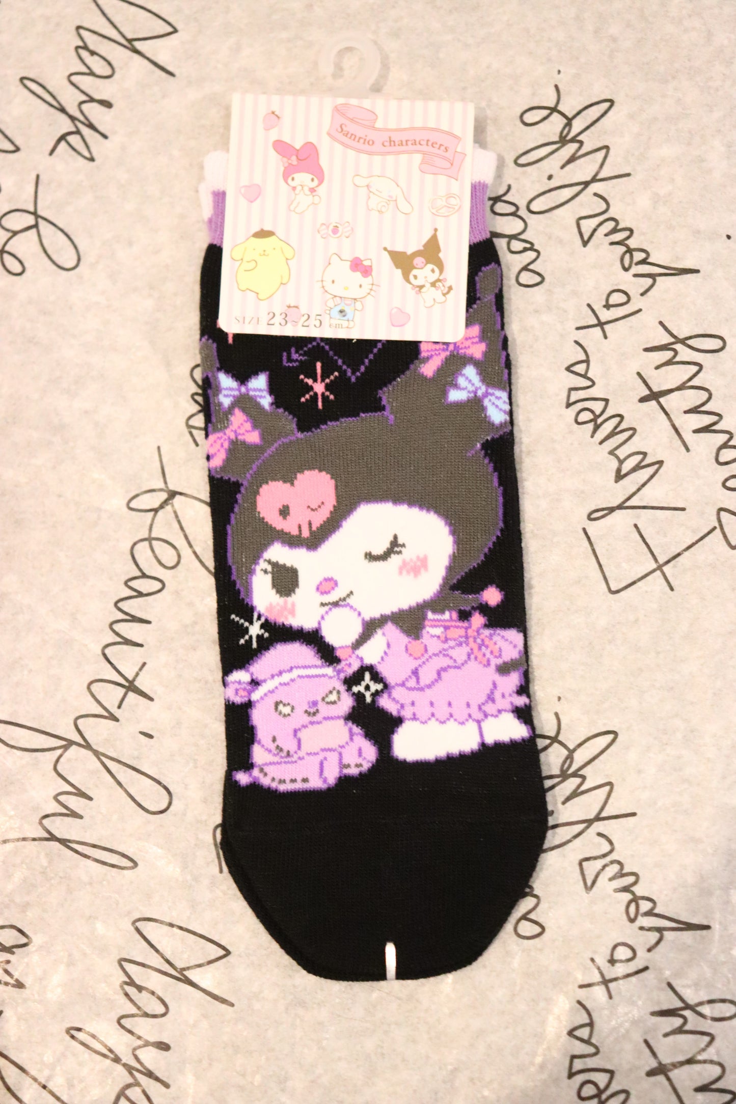 Sanrio Socks-Cinnamoroll-Pompompurin-kuromi socks-One size