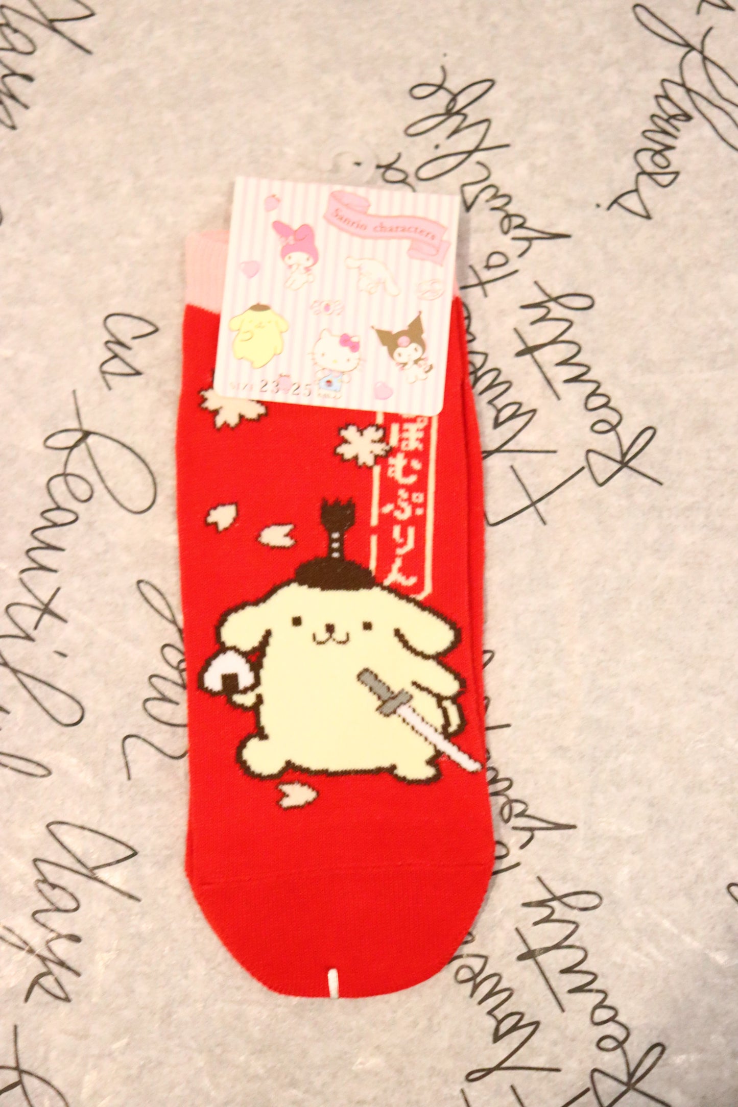 Sanrio Socks-Cinnamoroll-Pompompurin-kuromi socks-One size