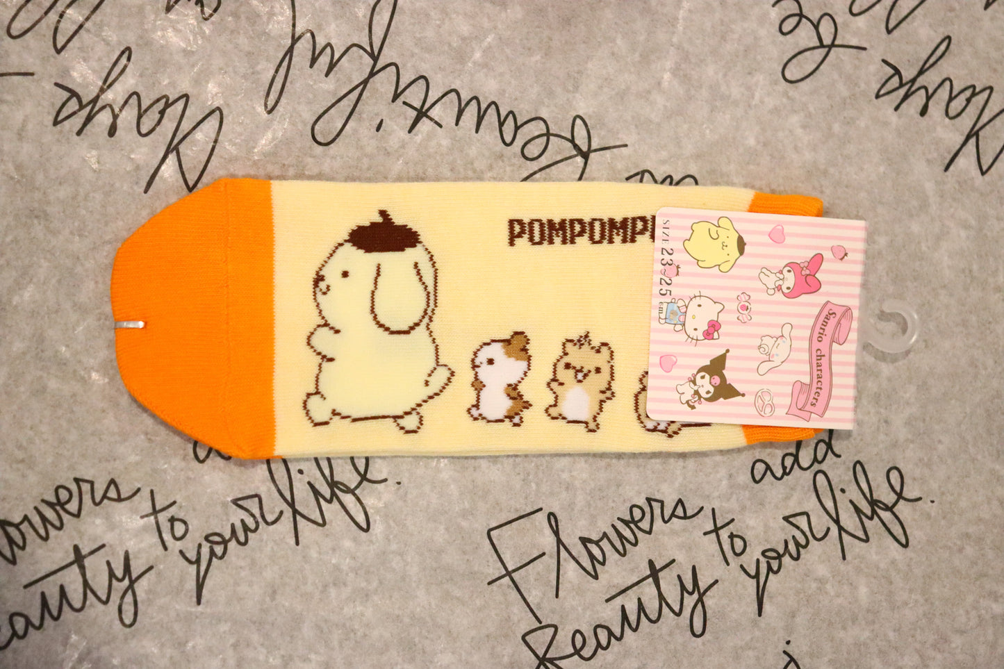 Sanrio Socks-Cinnamoroll-Pompompurin-kuromi socks-One size