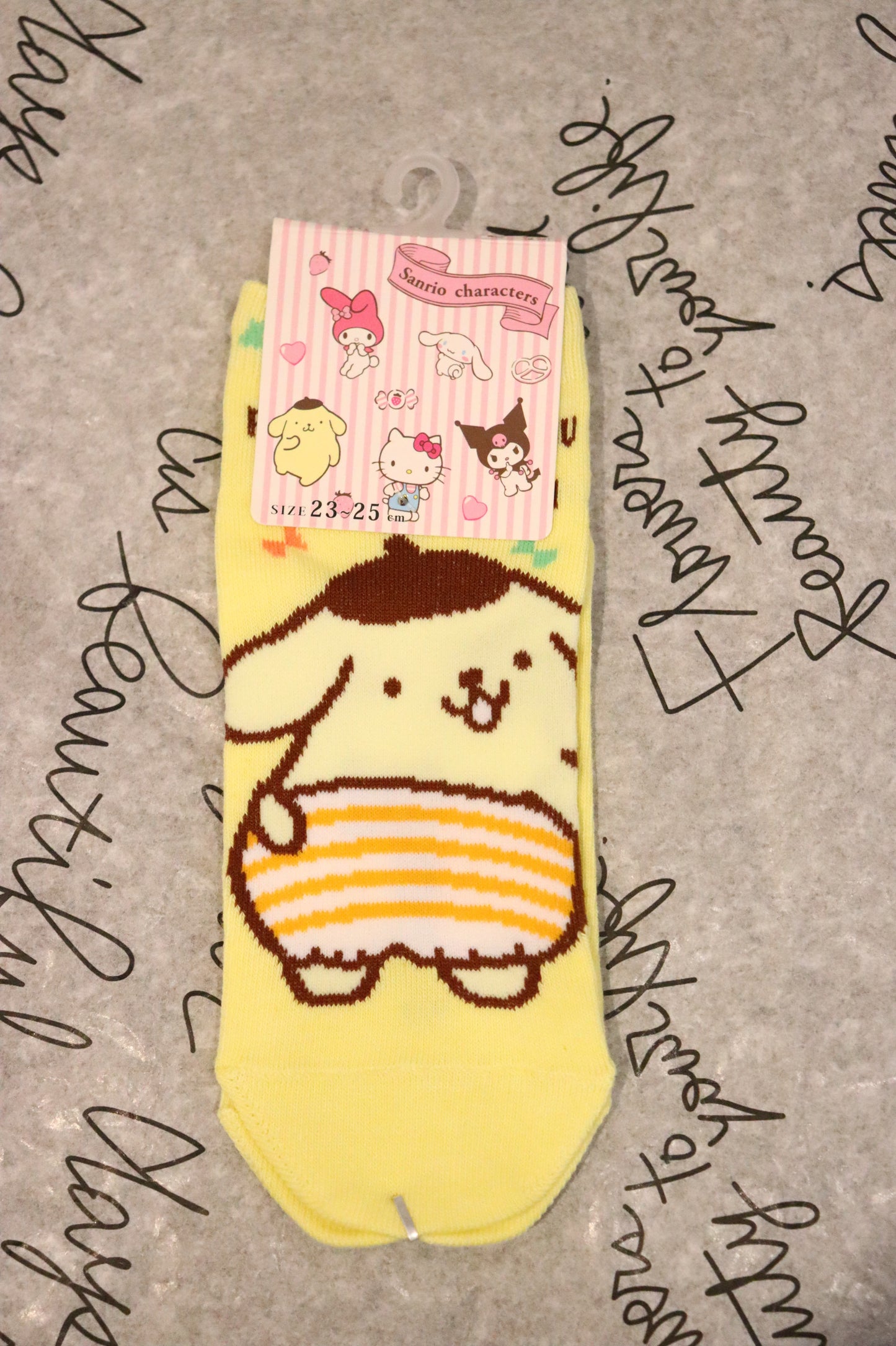 Sanrio Socks-Cinnamoroll-Pompompurin-kuromi socks-One size