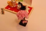 2 Shiba inu~~Japanese dogs sit with Sakura flower - LE COSE DIYADI