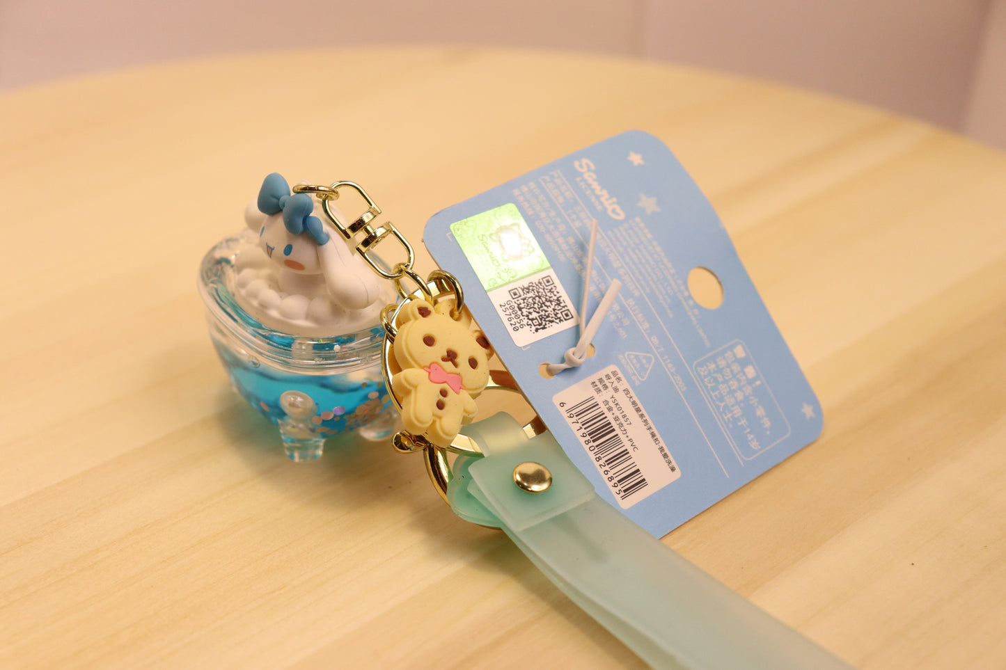 Sanrio Keychain quicksand oil liquid-CINNAMOROLL on the Bath tub - LE COSE DIYADI