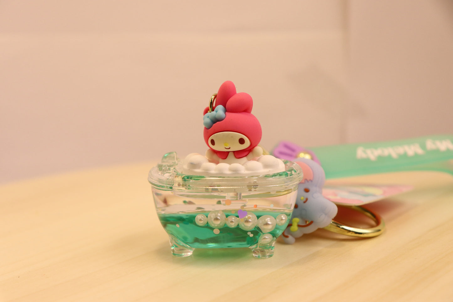 Sanrio Keychain quicksand oil liquid-My Melody on the Bath tub - LE COSE DIYADI