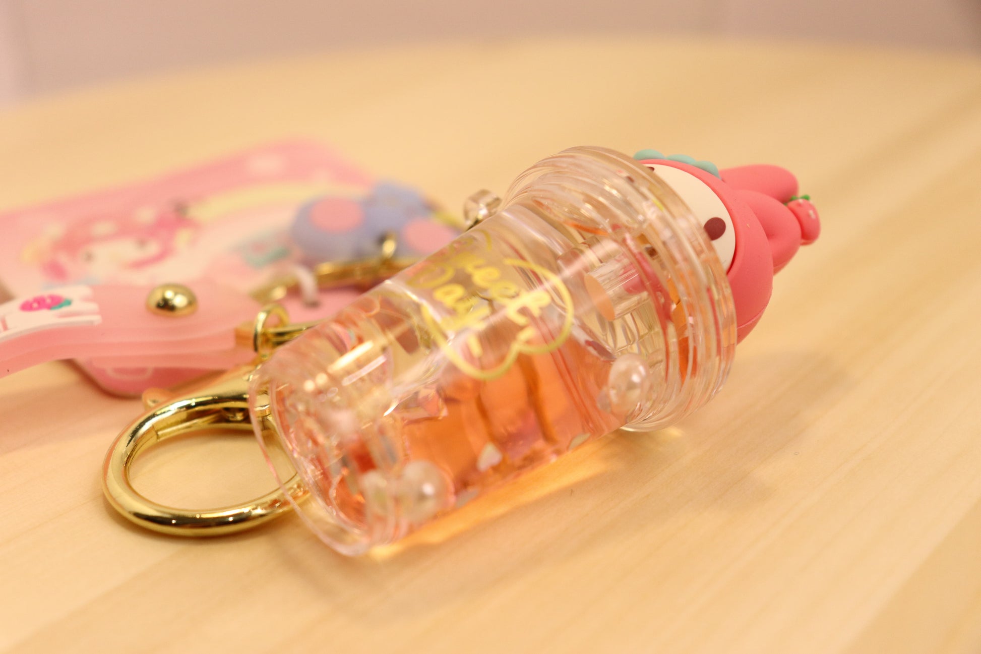 Sanrio Keychain quicksand oil liquid-My Melody on the CUP OF BUBBLE TEA - LE COSE DIYADI