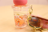 Sanrio Keychain quicksand oil liquid-My Melody on the CUP OF BUBBLE TEA - LE COSE DIYADI