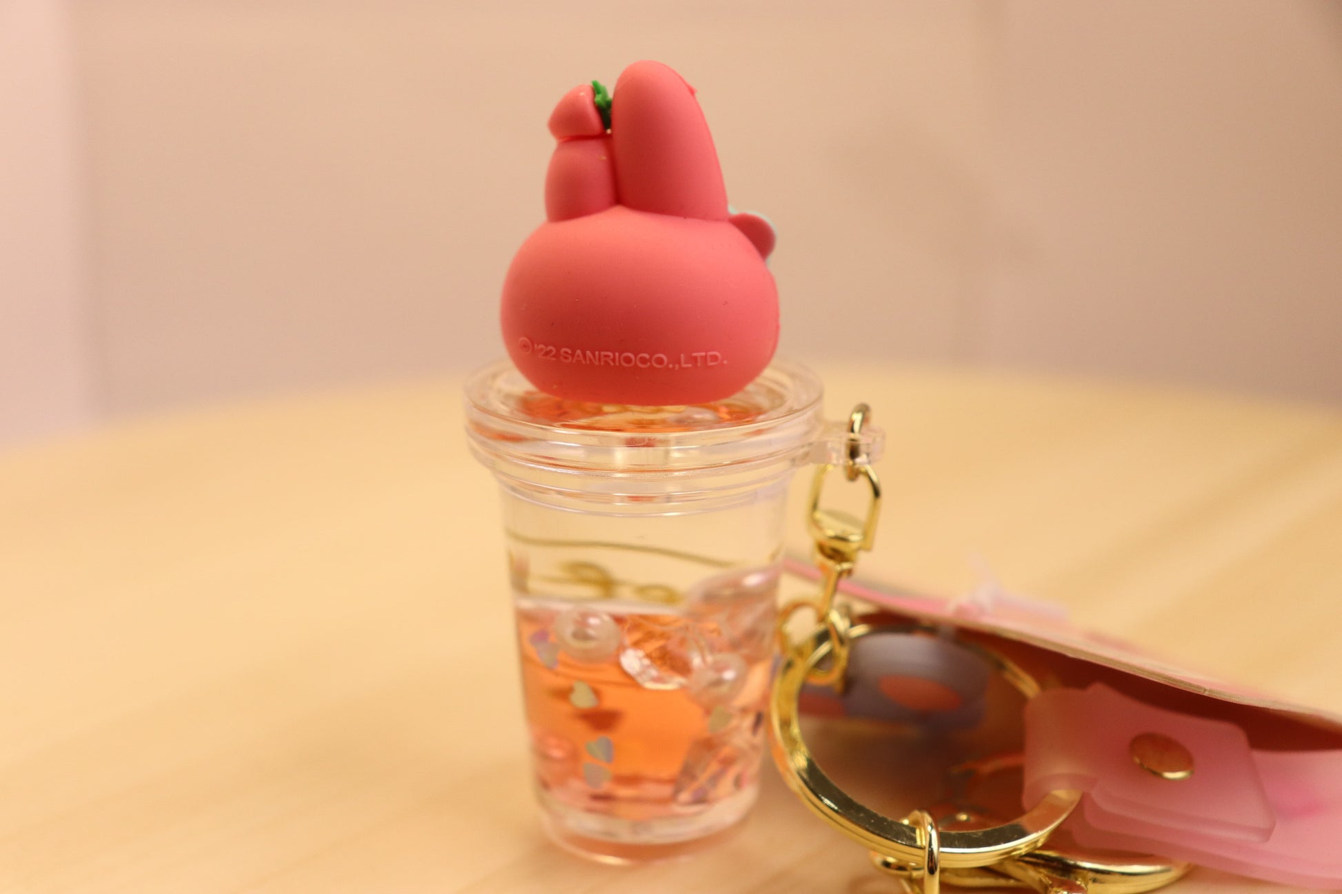 Sanrio Keychain quicksand oil liquid-My Melody on the CUP OF BUBBLE TEA - LE COSE DIYADI