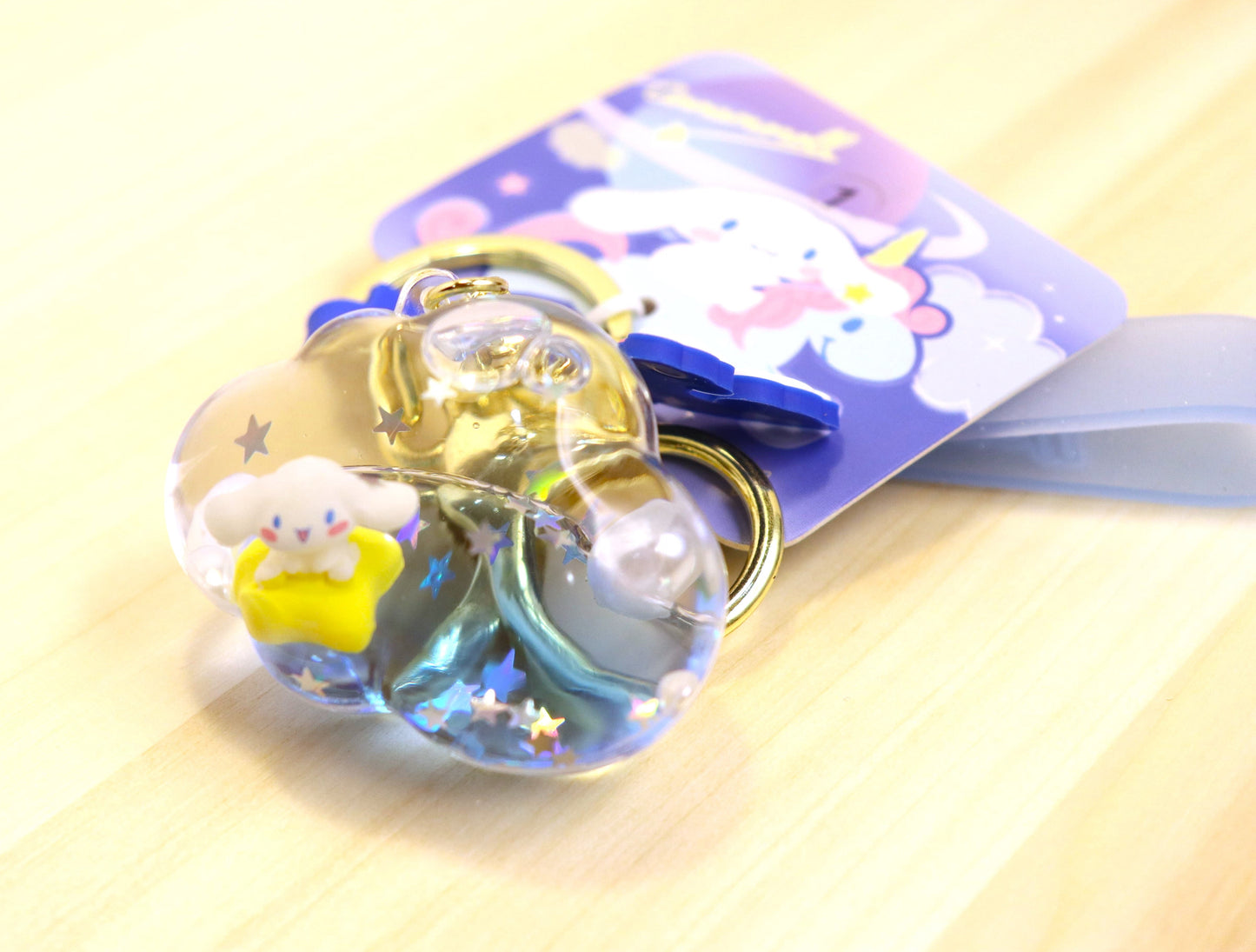 Sanrio keychain-Cinnamoroll float in cloud style bottle with quicksand oil liquid - LE COSE DIYADI