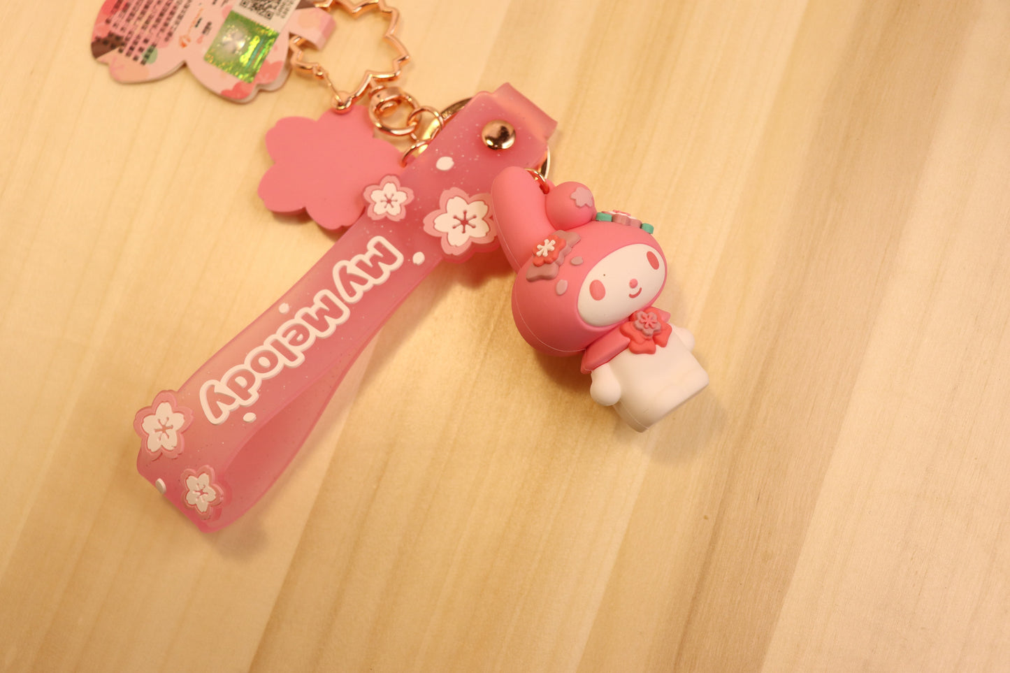 Sanrio keychain-Sakura pink,My Melody,KUROMI,POMPOMPURIN - LE COSE DIYADI