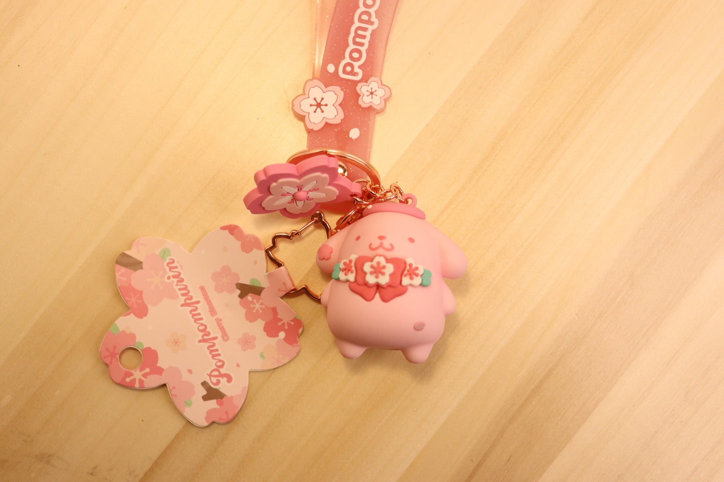 Sanrio keychain-Sakura pink,My Melody,KUROMI,POMPOMPURIN - LE COSE DIYADI