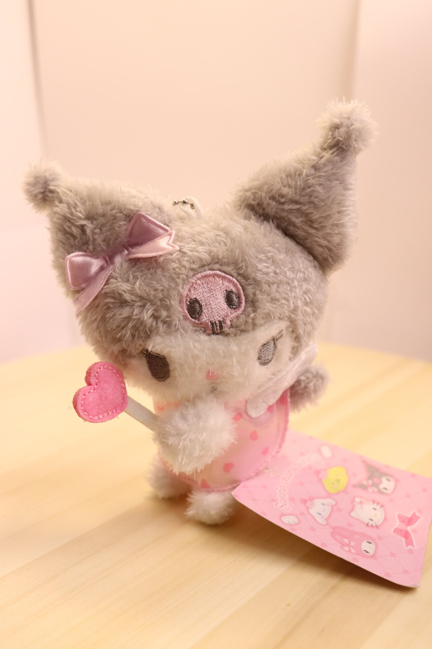 Sanrio Plush Keychain of KUROMI,kawaii angel KUROMI-stuffed animals - LE COSE DIYADI