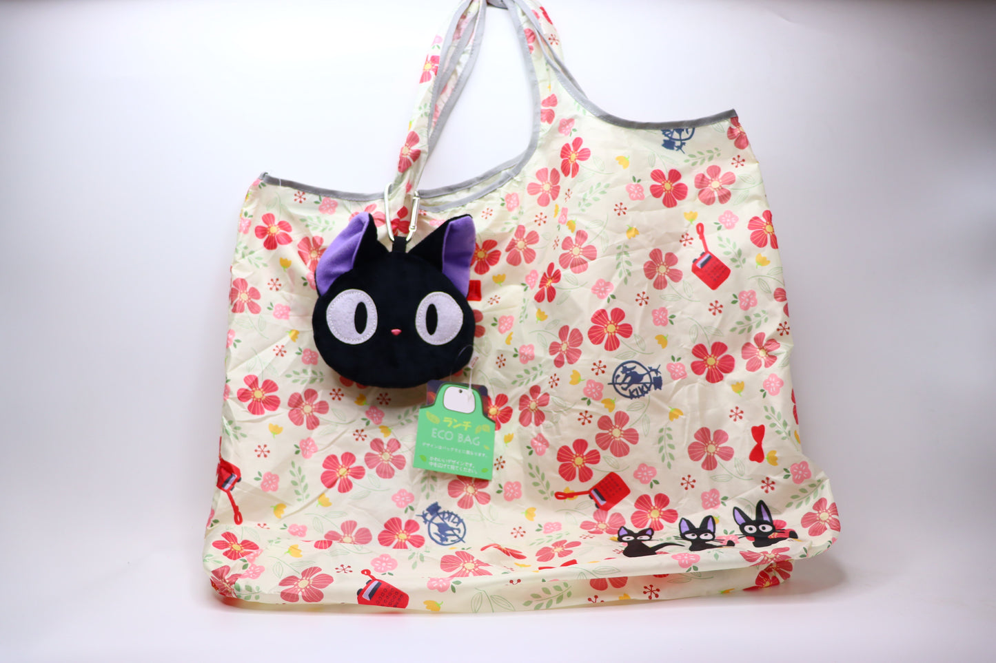 Shopper bag-Folding bag by Cat JIJI, studio ghibli, black cat,Kiki`s delivery service - LE COSE DIYADI