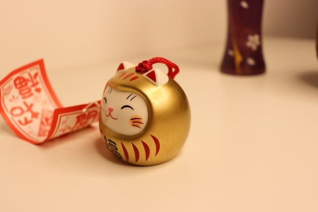 Campana al vento Furin - Gatto Daruma Dorato - LE COSE DIYADI