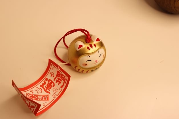 Campana al vento Furin - Gatto Daruma Dorato - LE COSE DIYADI