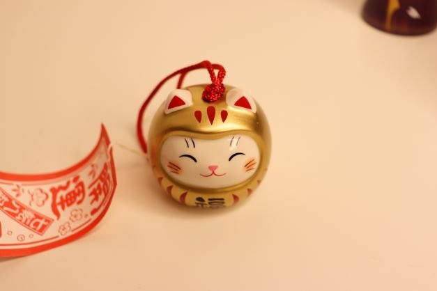 Campana al vento Furin - Gatto Daruma Dorato - LE COSE DIYADI